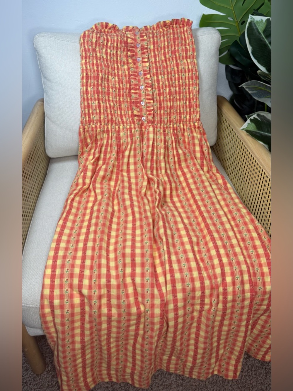 Damson Madder Grace Squareneck Midi Dress US Size 8 - Picture 4 of 10